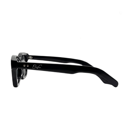 Midnight Crest Classic Black Square Sunglasses (17007)