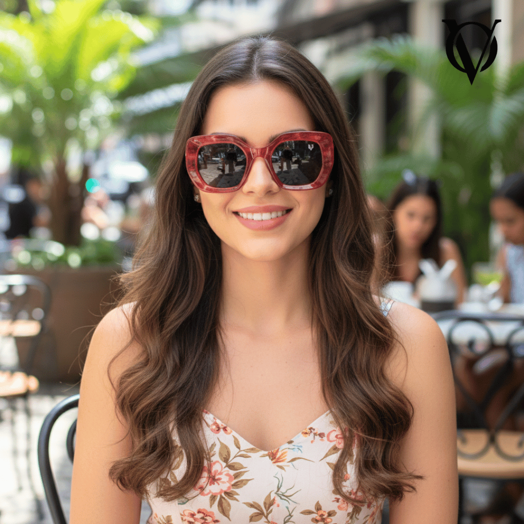 Ruby Vogue (Women Sunglasses M6252 Red)