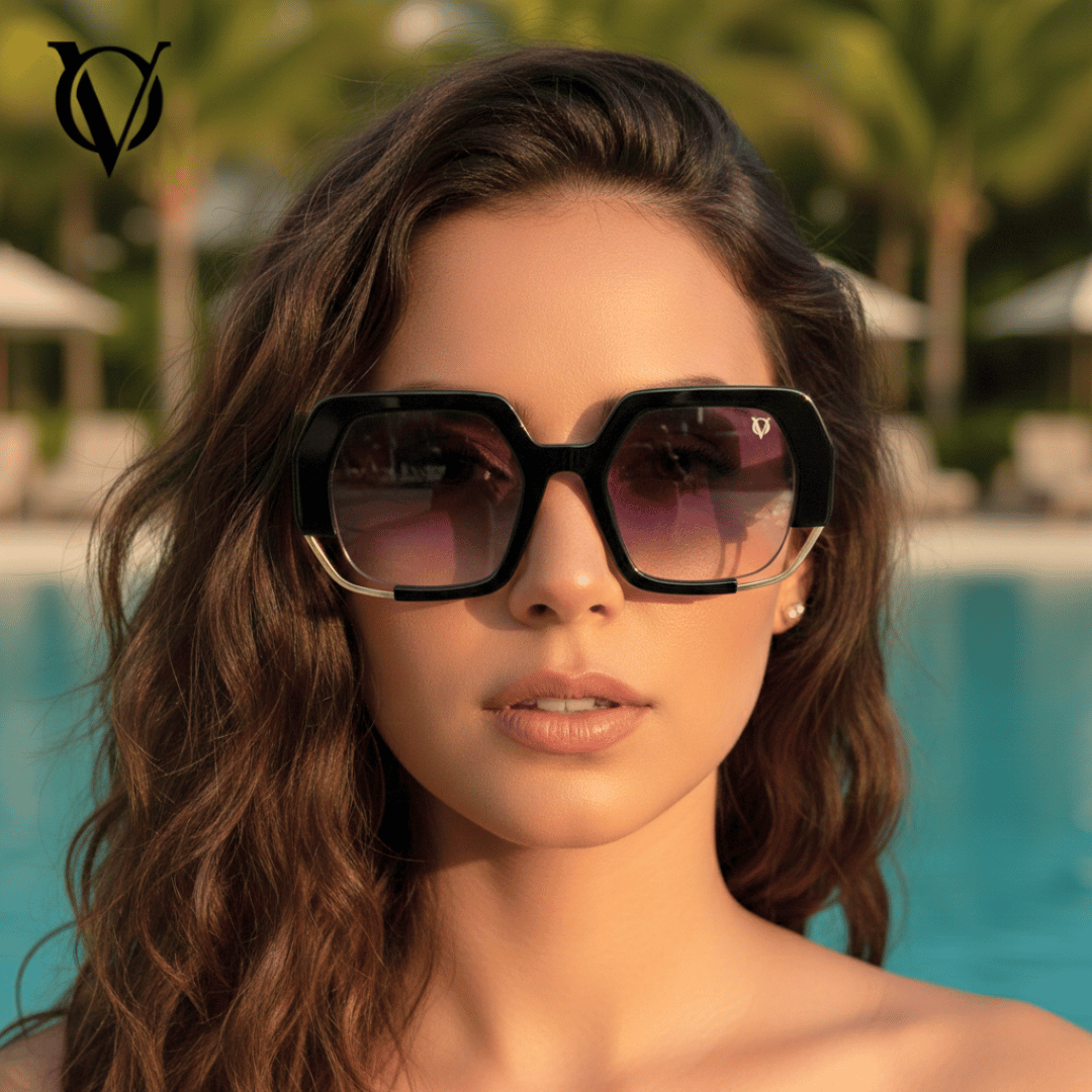 Luxe Horizon (Women Sunglasses 5698) Black