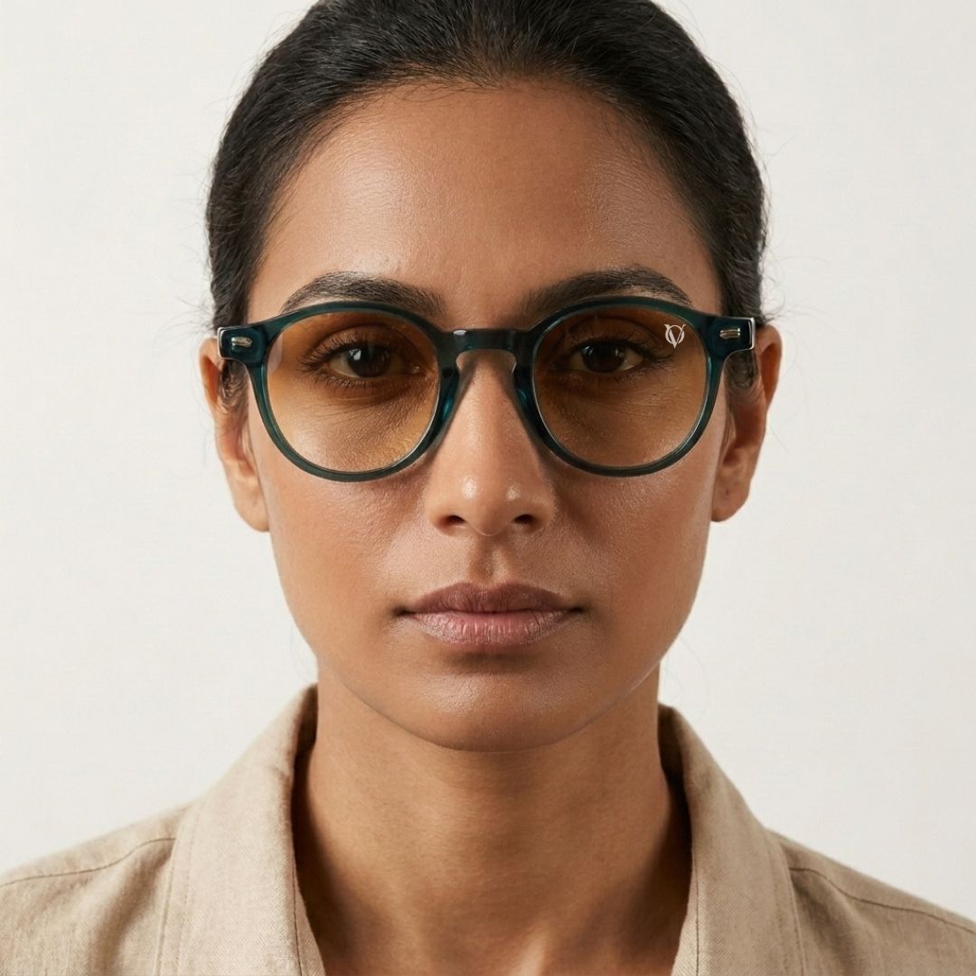AquaFade Round Classic Sunglasses (1078) Green