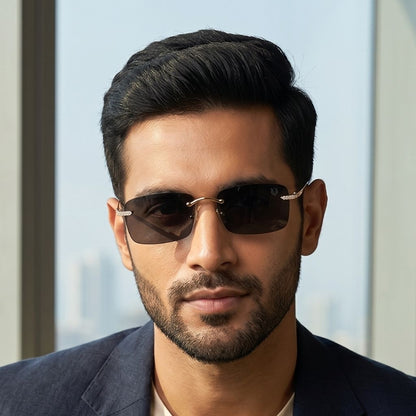 Midnight Slim Luxe Sunglasses (J038) rectangle
