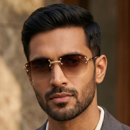 Golden Dusk Luxe Sunglasses  (S-003)