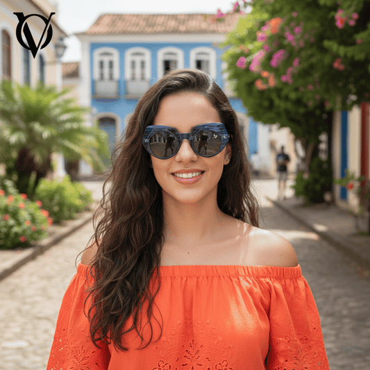 Azure Orbit (Women Sunglasses 6290 Black Purple)