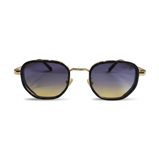 Men Black Gold Sunglasses 2690