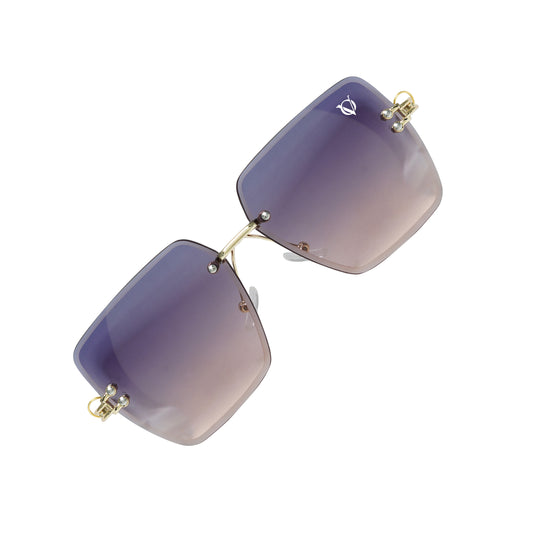 Square soft-purple gradient lenses-angle view