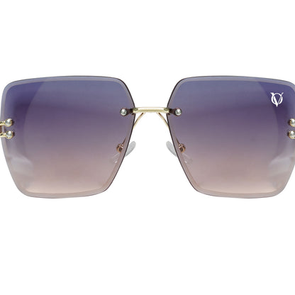 Square soft-purple gradient lenses-zoomed view