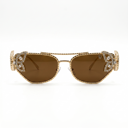 Golden Monarch Glam Sunglasses (98119)