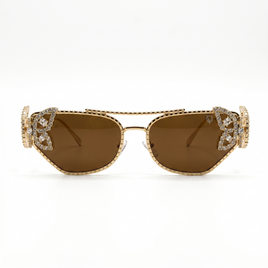 Golden Monarch Glam Sunglasses (98119)