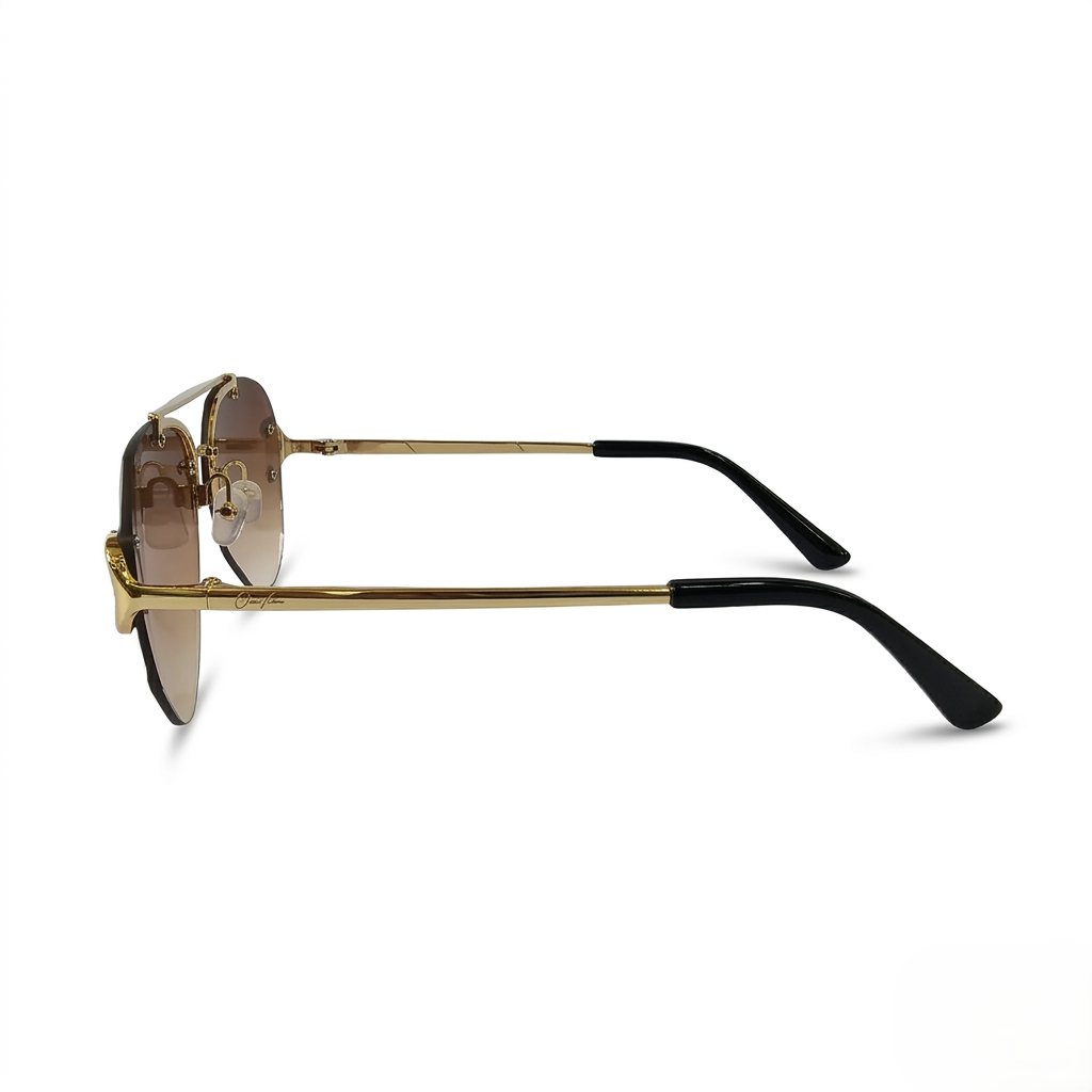 Brown Nova Rimless Gold - (S-023)