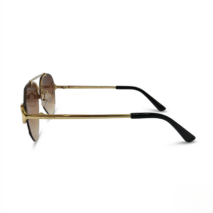 Brown Nova Rimless Gold - (S-023)