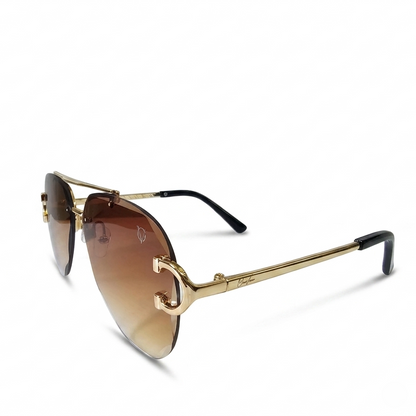 Brown Nova Rimless Gold - (S-023)