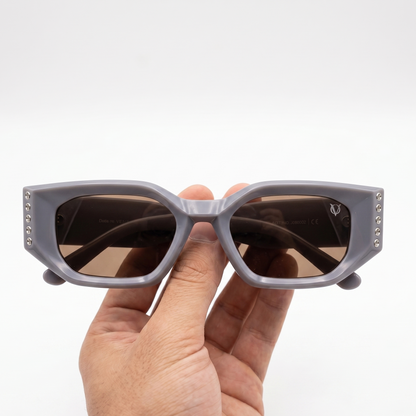 Frosted Glam Edge Sunglasses (17004) Lavender