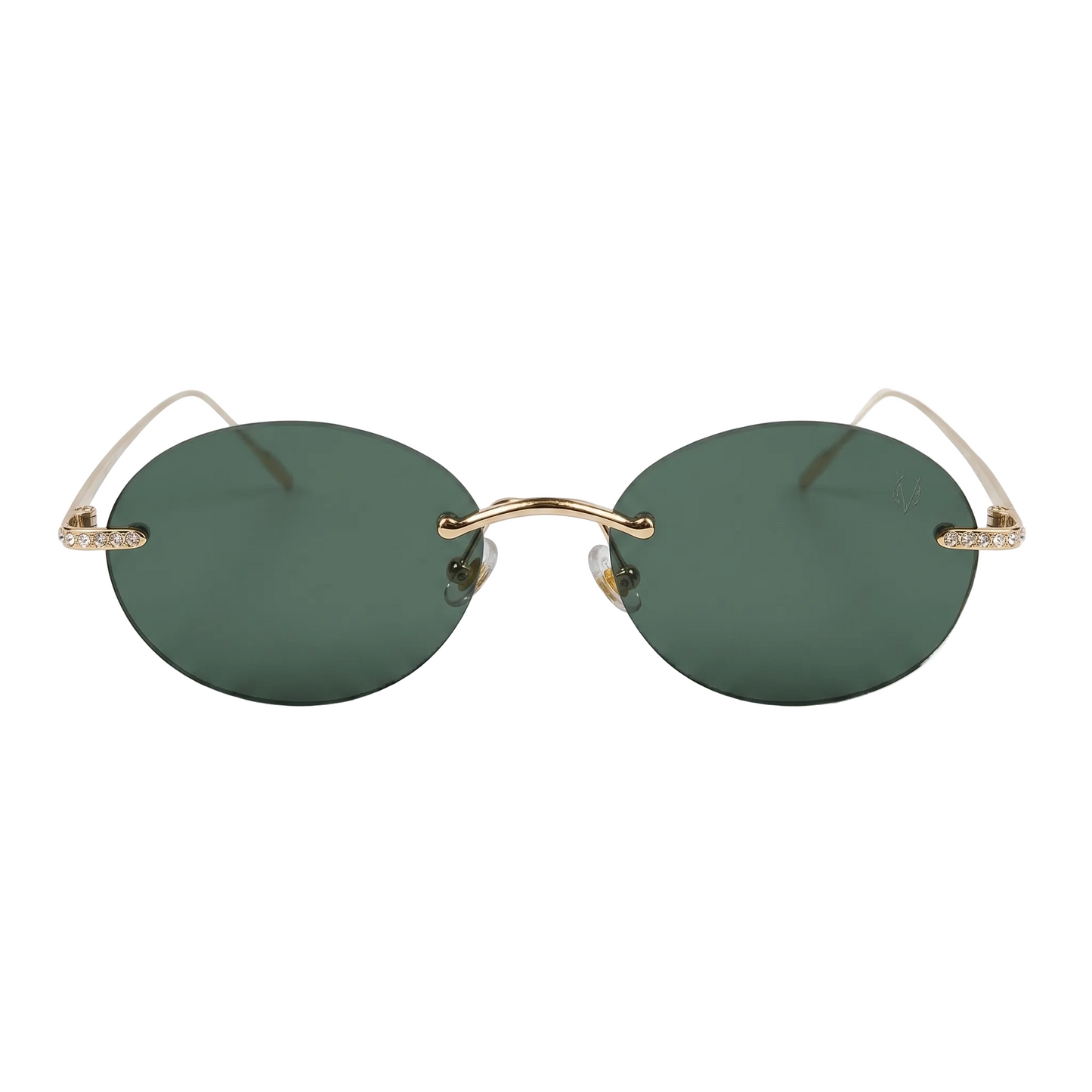 Oval Green Gold/Tint Black (J-038)