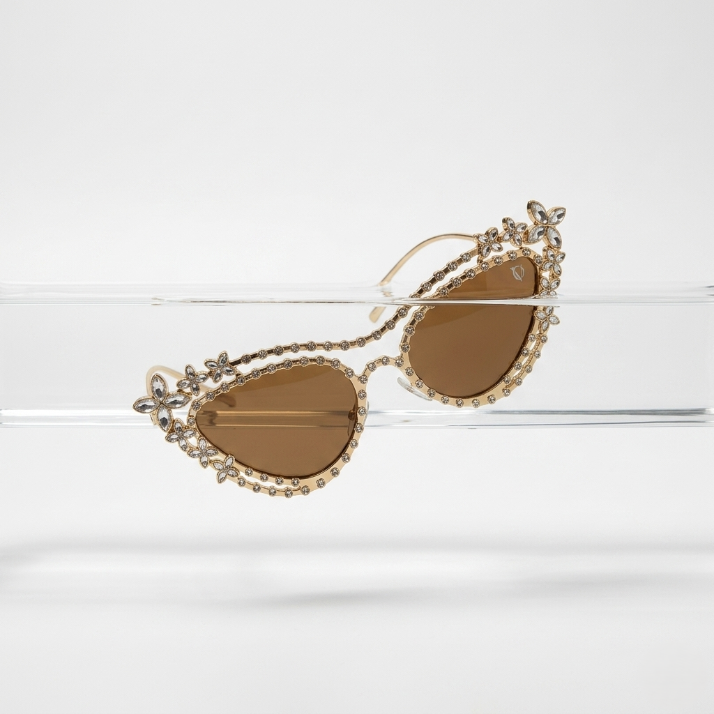 Rose Bloom Luxe Brown Sunglasses (98157)
