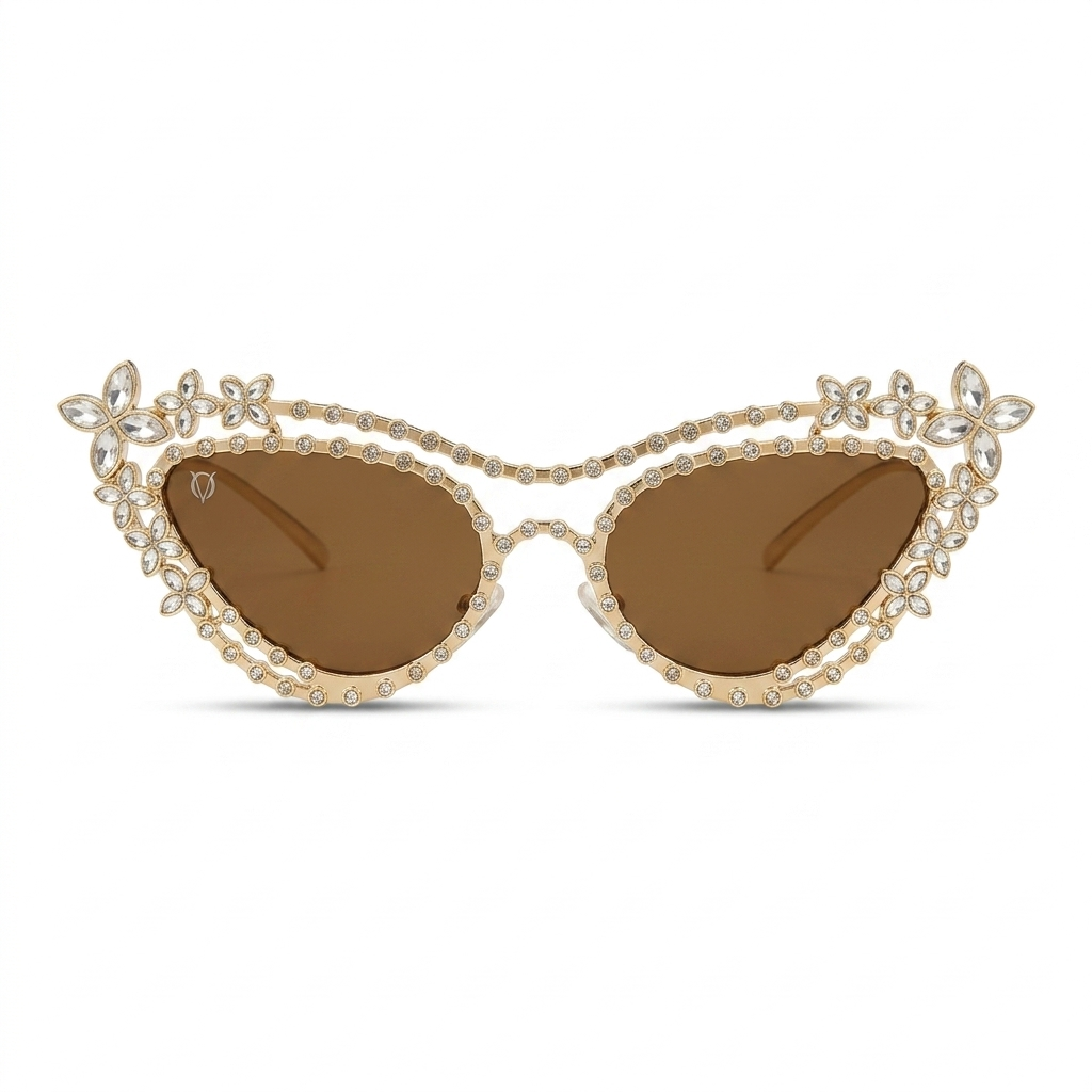 Rose Bloom Luxe Brown Sunglasses (98157)