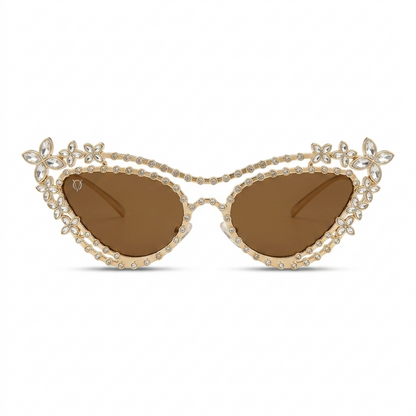 Rose Bloom Luxe Brown Sunglasses (98157)