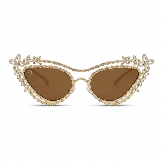 Rose Bloom Luxe Brown Sunglasses (98157)