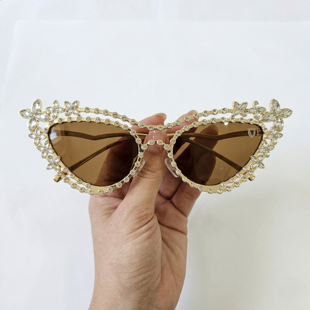 Rose Bloom Luxe Brown Sunglasses (98157)