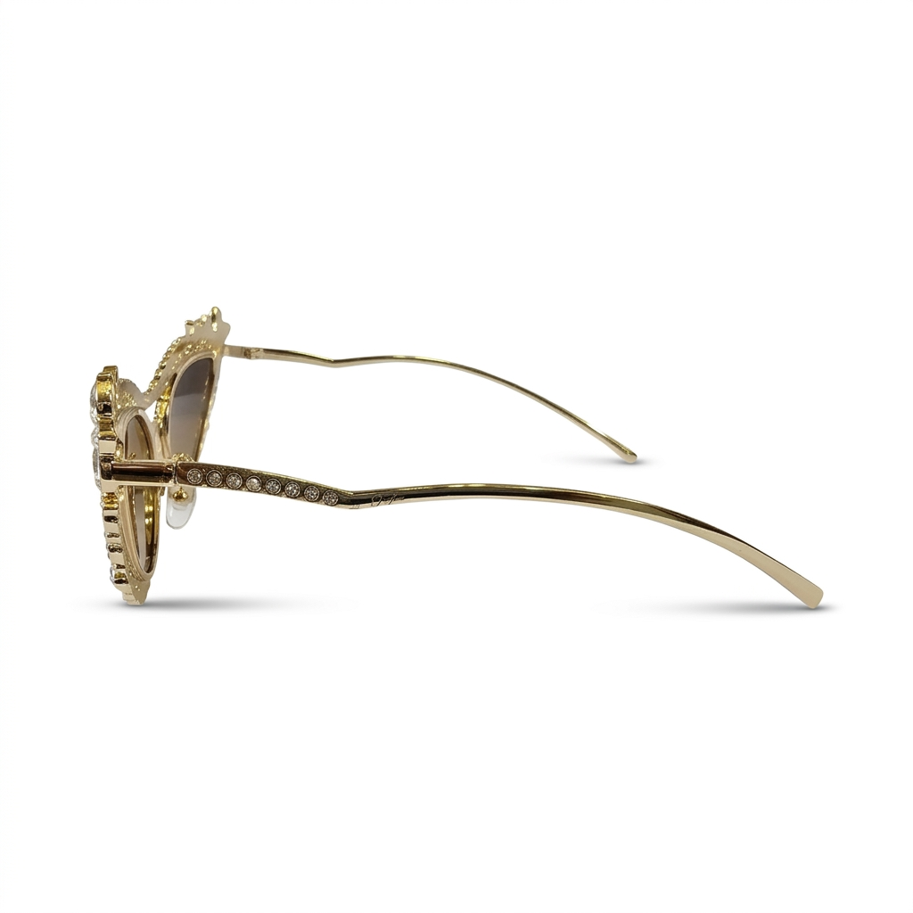 Rose Bloom Luxe Brown Sunglasses (98157)