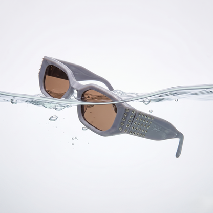 Frosted Glam Edge Sunglasses (17004) Lavender