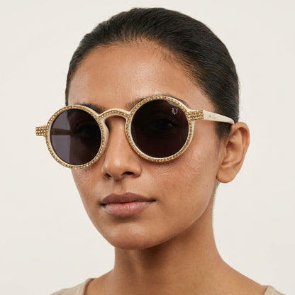 Ivory Glam Royale Sunglasses (H-0006)