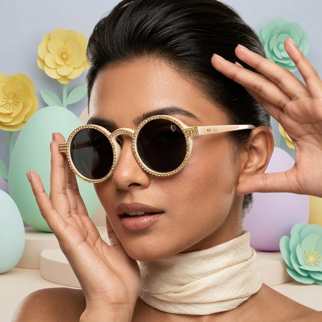 Ivory Glam Royale Sunglasses (H-0006)