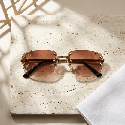 Golden Dusk Luxe Sunglasses  (S-003)