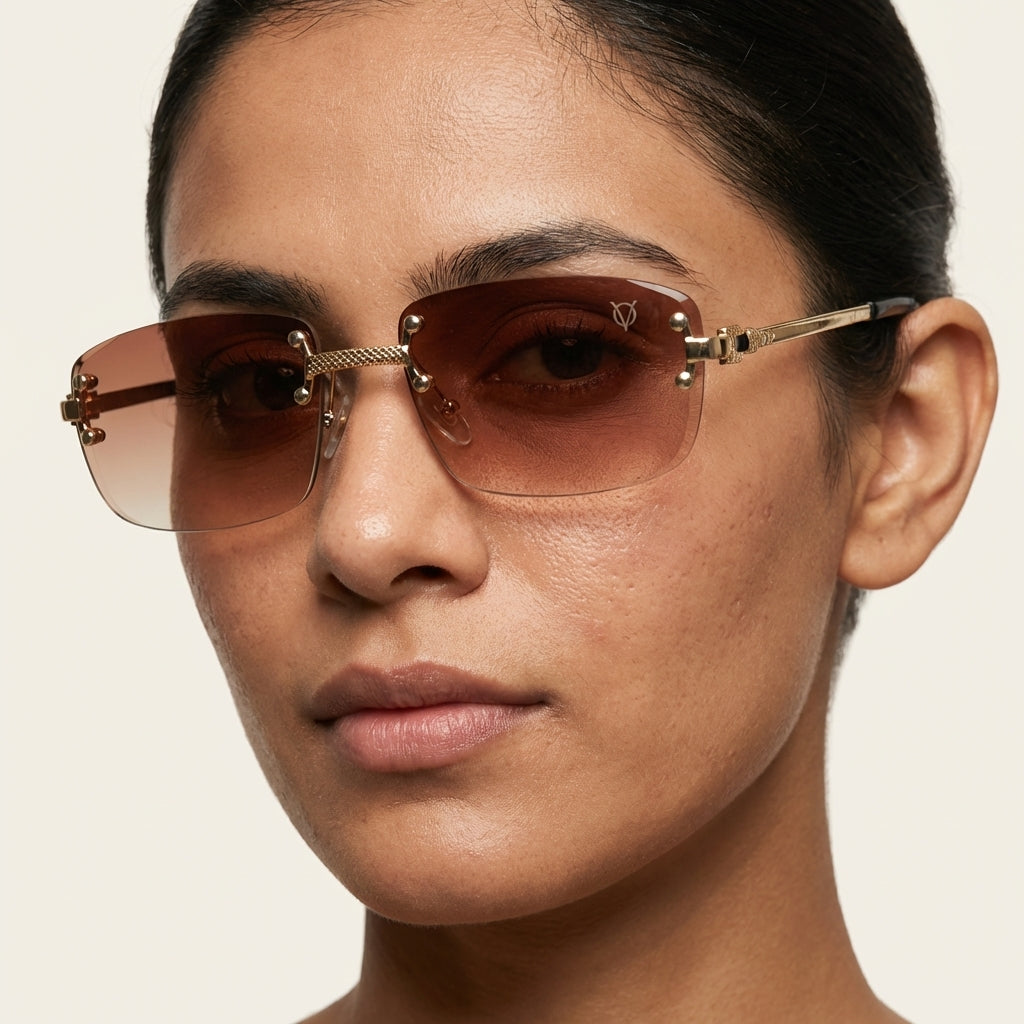 Golden Dusk Luxe Sunglasses  (S-003)