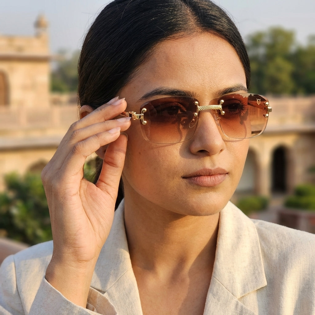 Golden Dusk Luxe Sunglasses  (S-003)