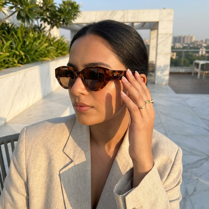Amber Tortoise Elegance Sunglasses (17002)