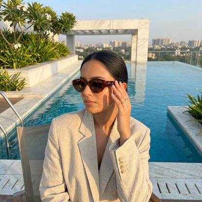 Amber Tortoise Elegance Sunglasses (17002)