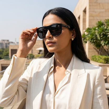 Shadow Wave Black Sunglasses (17026)