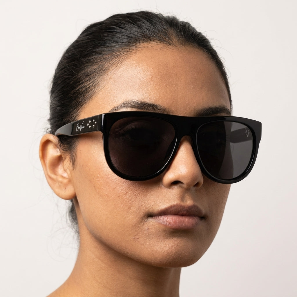 Shadow Wave Black Sunglasses (17026)