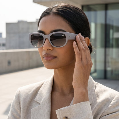 Frost Purple Sleek Oval Sunglasses (19445)