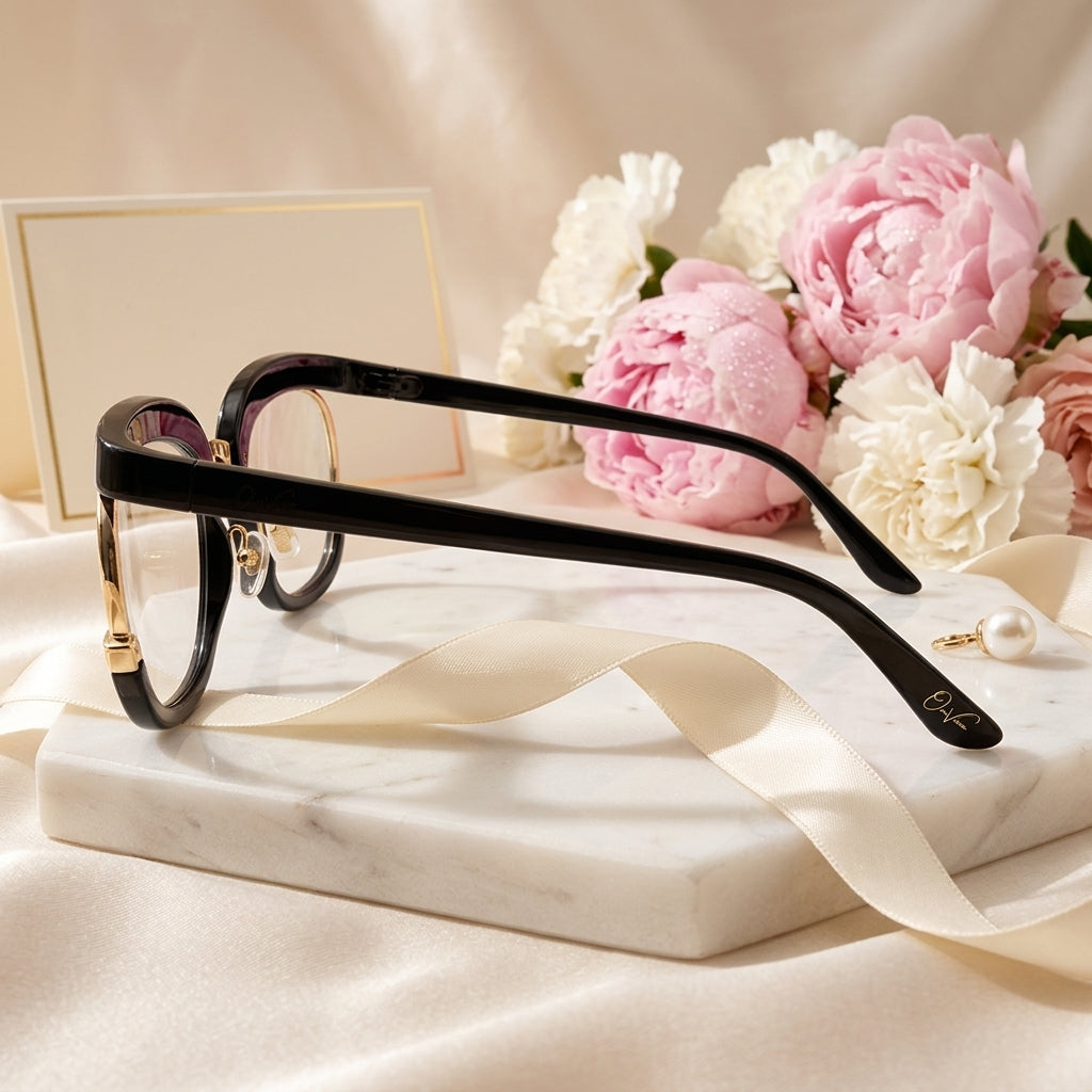 Noir Halo Oversized Sunglasses (S-043)