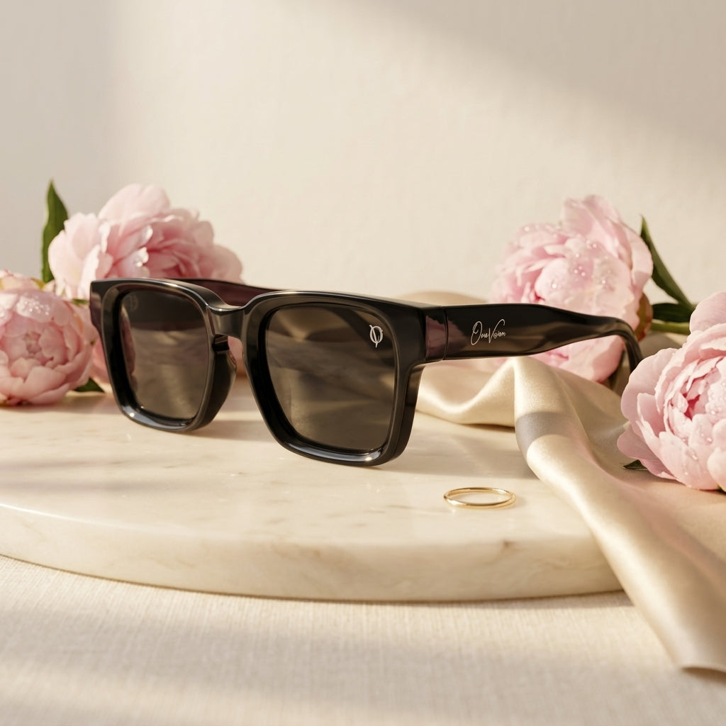 Obsidian Bold Classic Square Sunglasses (17028) black