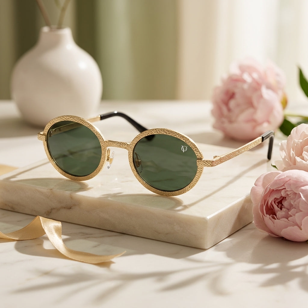 Verde Aurelia Round Sunglasses (S-045)