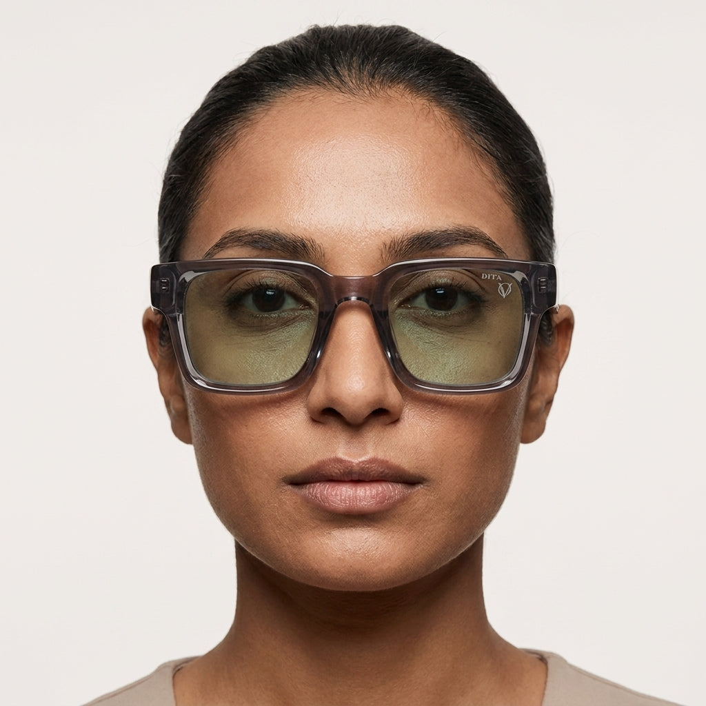 Urban Mist Transparent Grey Square Sunglasses (17028)