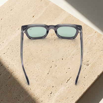 Urban Mist Transparent Grey Square Sunglasses (17028)