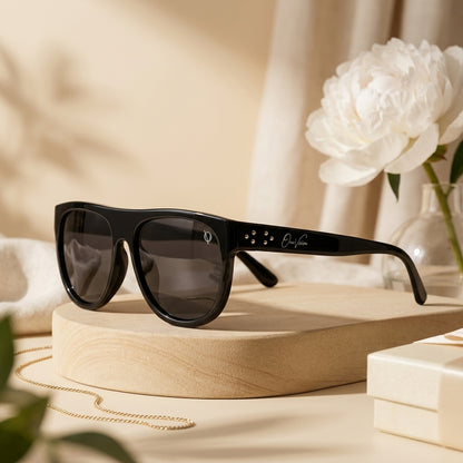 Shadow Wave Black Sunglasses (17026)