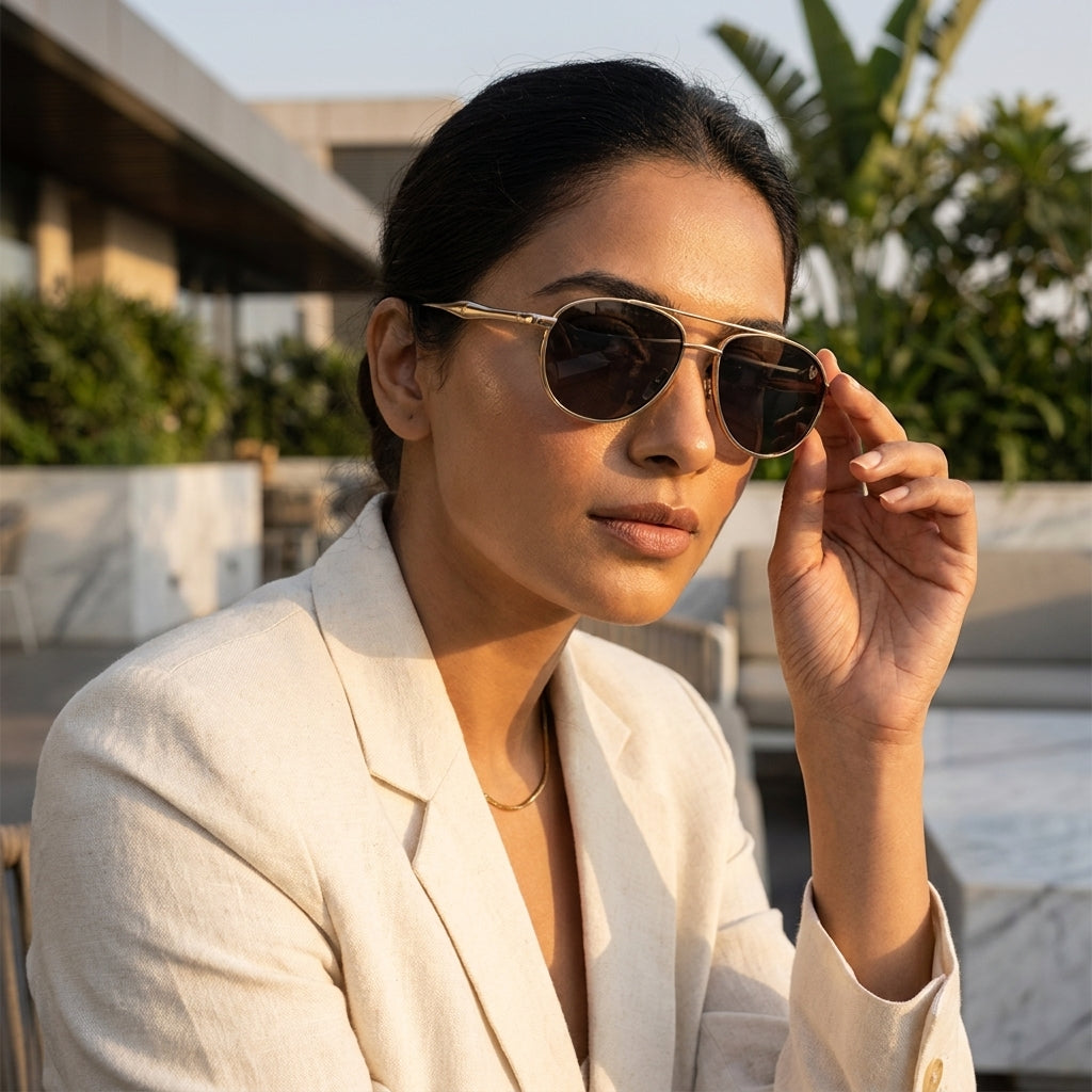 Aurora Gold Classic Aviator Sunglasses (58226)
