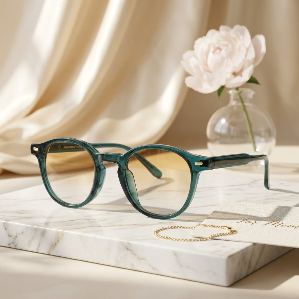 AquaFade Round Classic Sunglasses (1078) Green