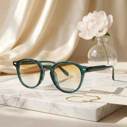 AquaFade Round Classic Sunglasses (1078) Green