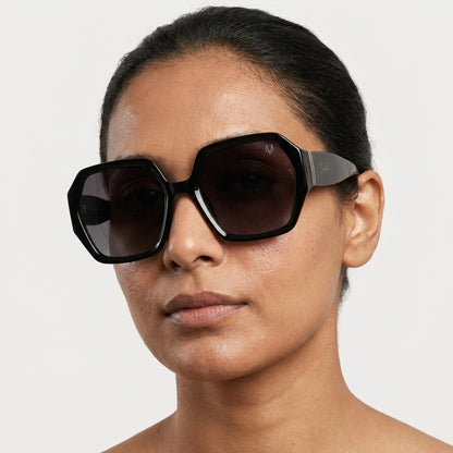 Midnight Bold Square Sunglasses (17025)