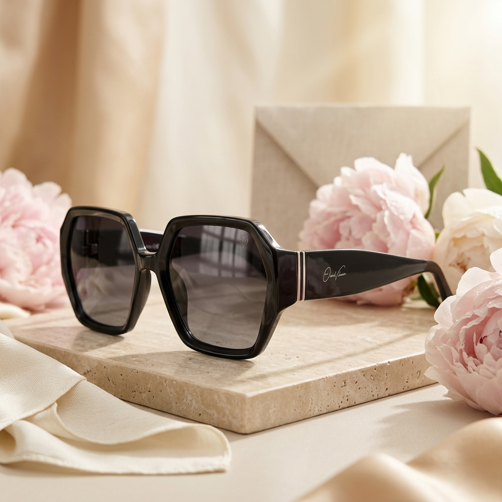 Midnight Bold Square Sunglasses (17025)