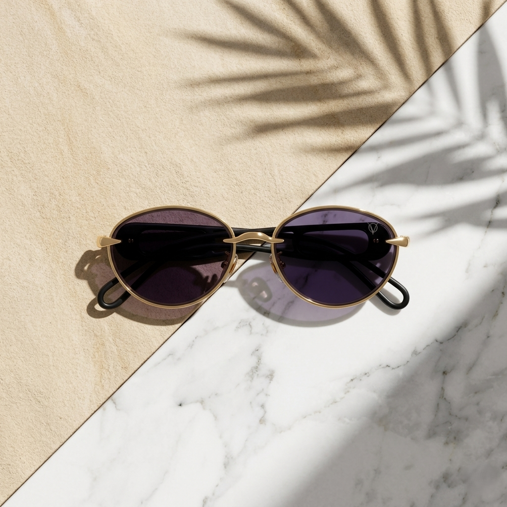 Noir Luxe Oval Edge Sunglasses (2758)