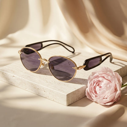 Noir Luxe Oval Edge Sunglasses (2758)