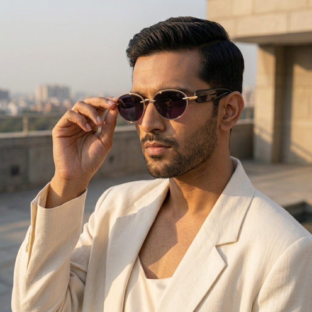 Noir Luxe Oval Edge Sunglasses (2758)