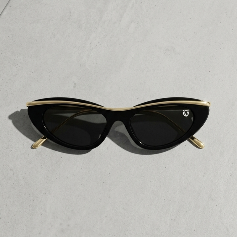 Noir Luxe Cat-Eye Sunglasses (1096)