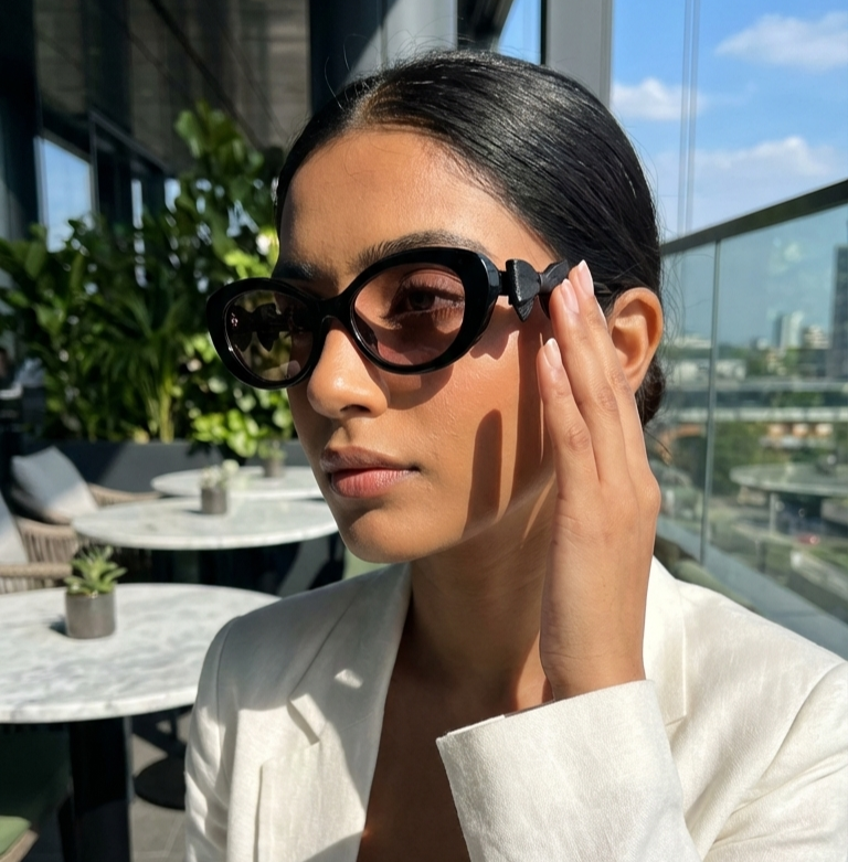 BowCharm Noir Sunglasses (T-57) Black-Pink